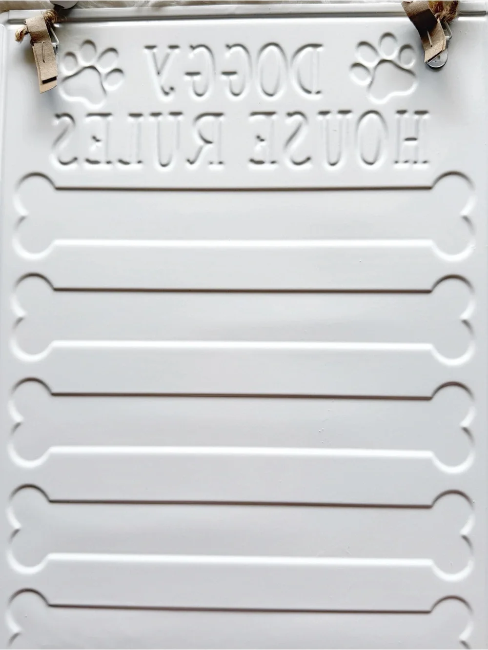 Dog House Rules Hanging Metal Wall Sign